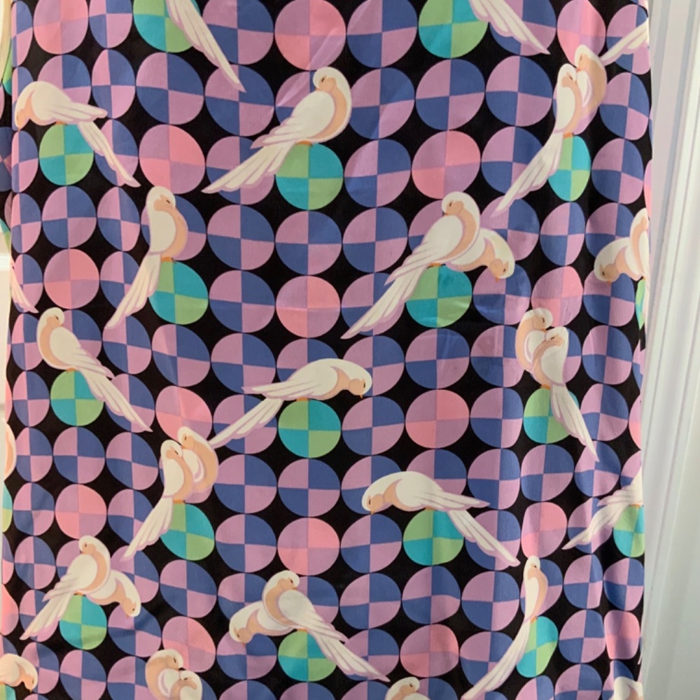 Bob Mackie Black and Blue Blouse with Multicolor Accents - Picture 8 of 12